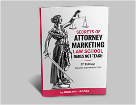 Episode 274 &#8211; Secrets of Attorney Marketing – Richard Jacobs of Speakeasy Authority Marketing – Achieving Primary Goals and Reducing Anxiety About Secondary and Tertiary Goal Setbacks